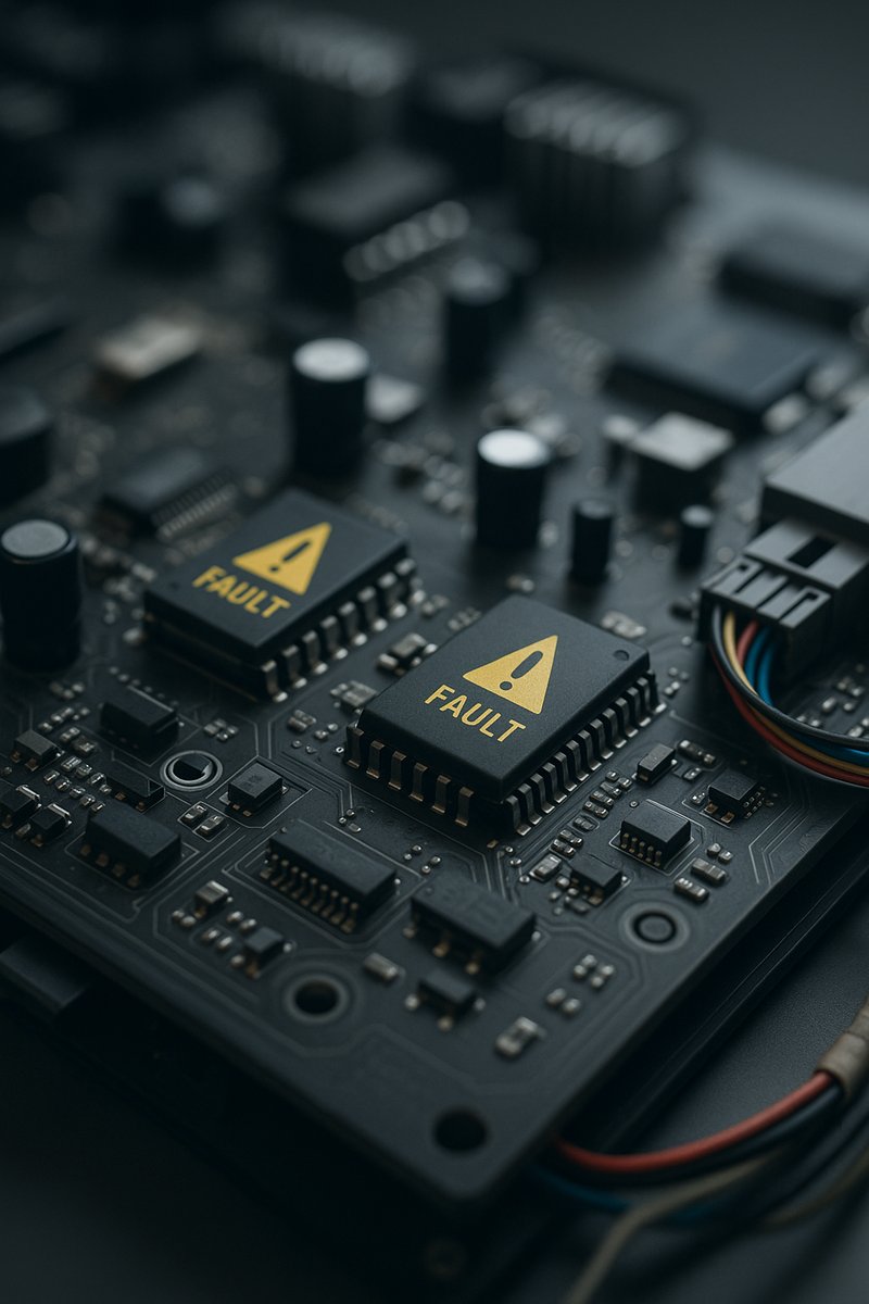 Elektronikbauteil aus der Fahrzeugproduktion